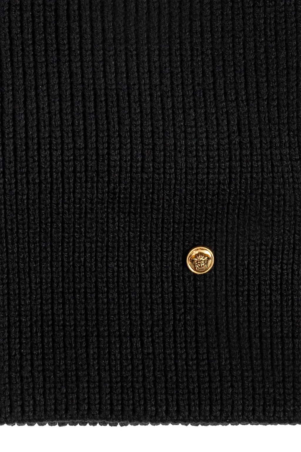 Versace Medusa-Plaque Ribbed Scarf