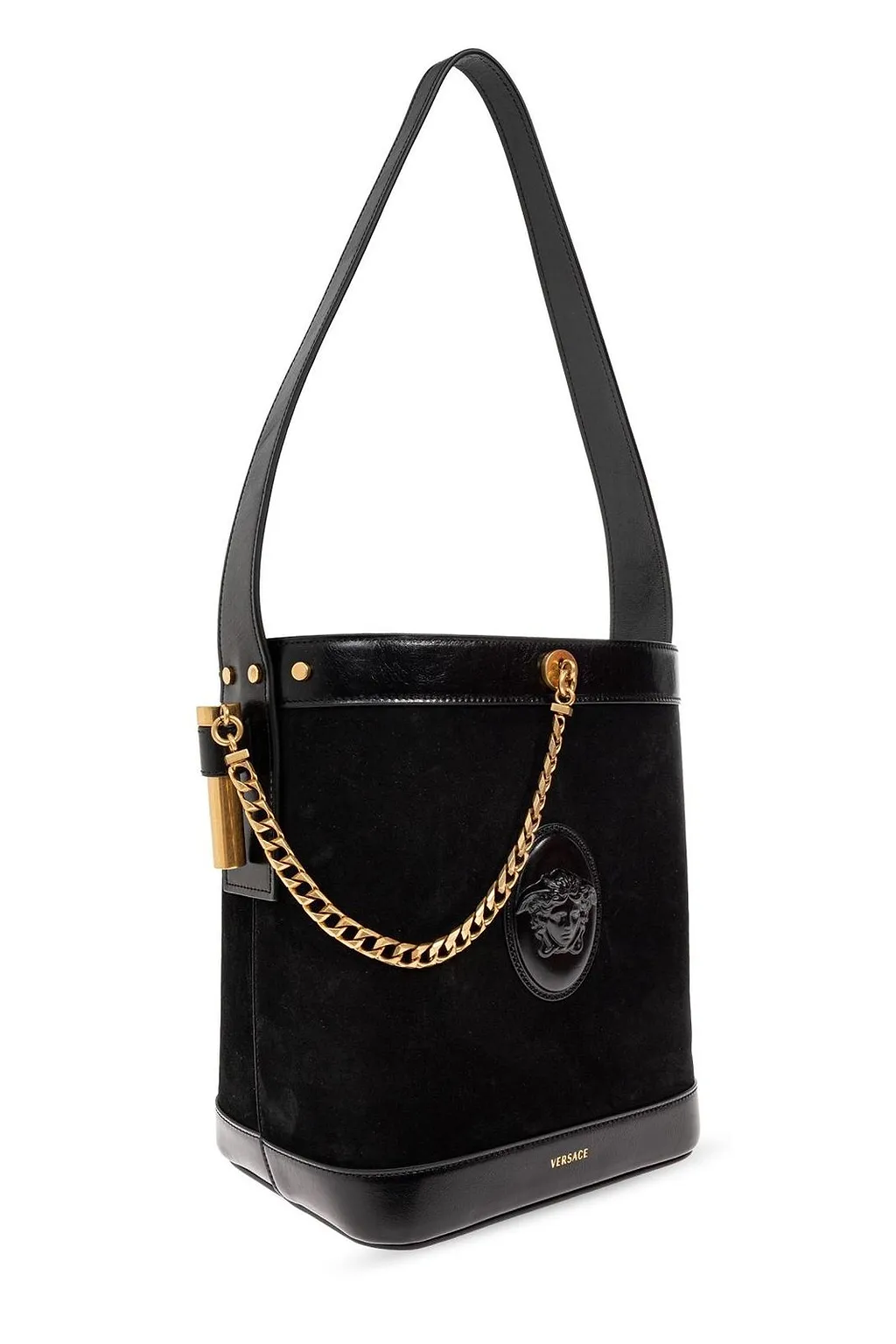 Versace Pivot Small Bucket Bag
