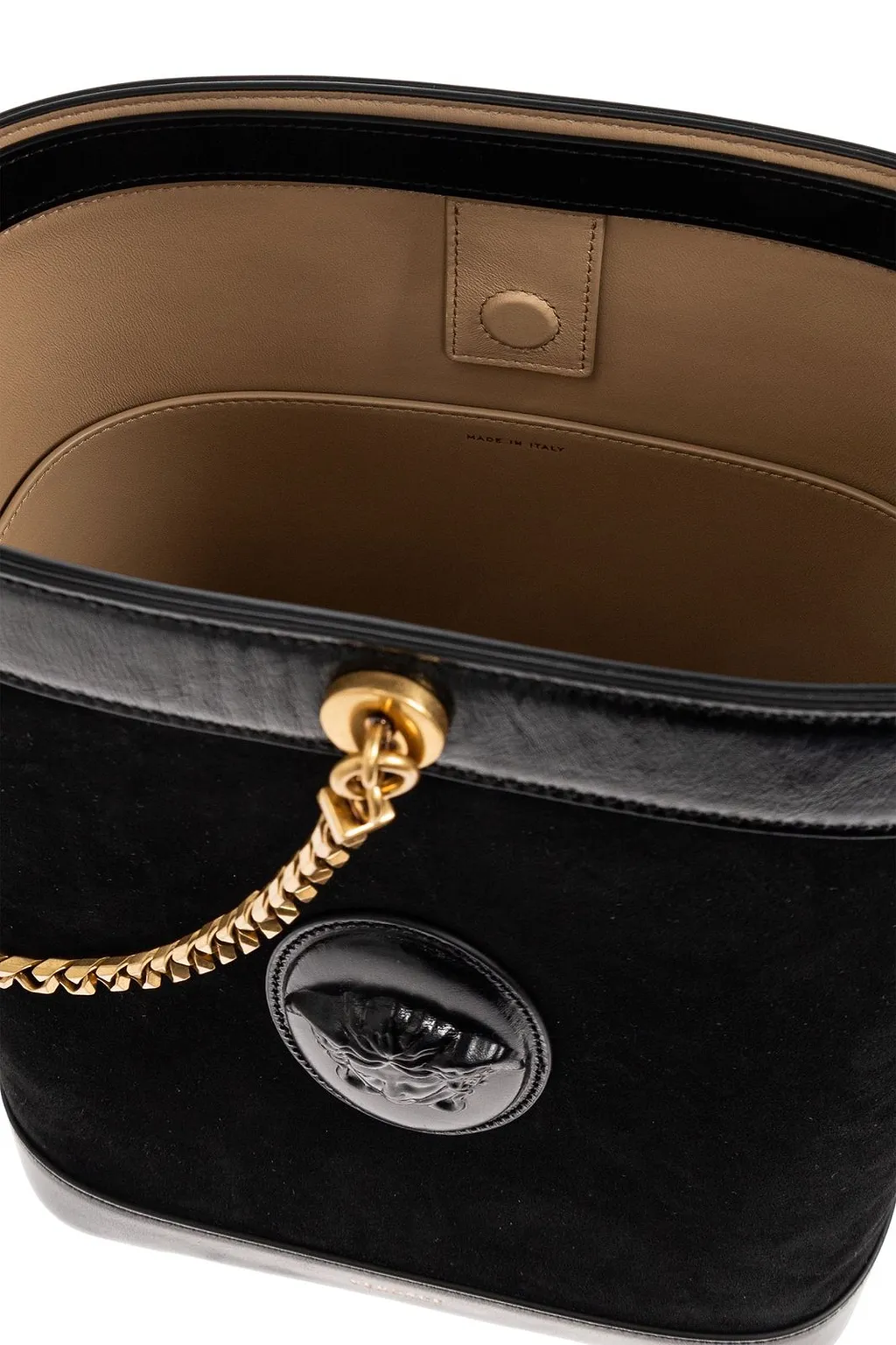 Versace Pivot Small Bucket Bag