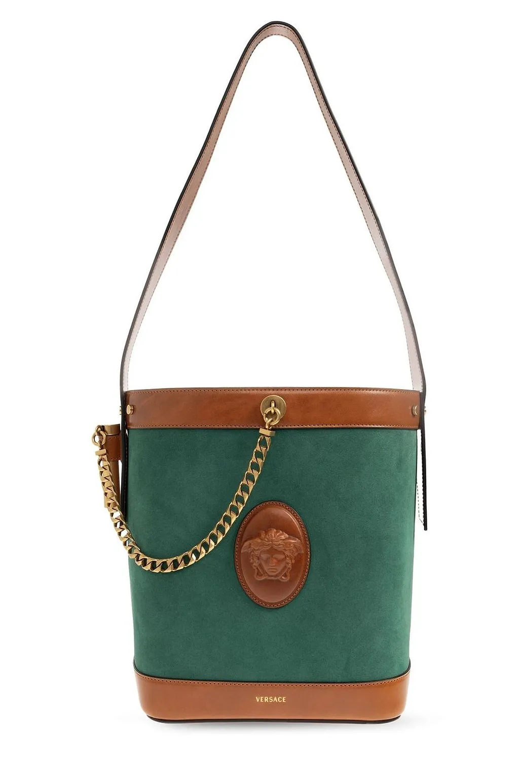 Versace Pivot Small Bucket Bag
