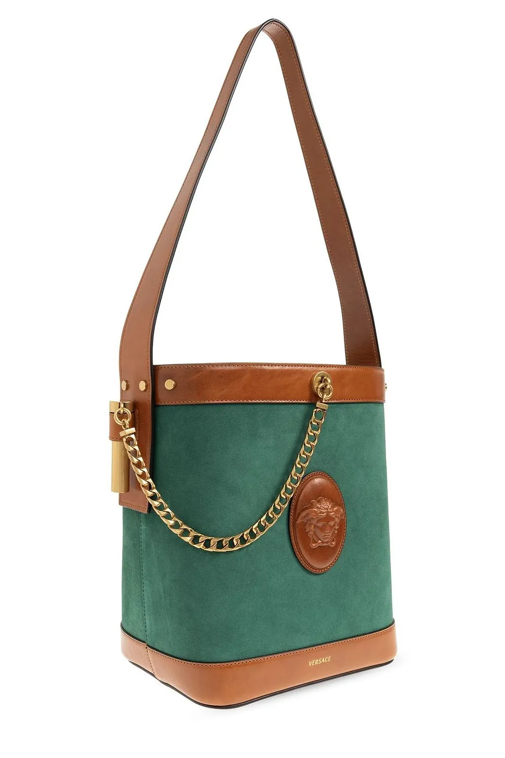 Versace Pivot Small Bucket Bag