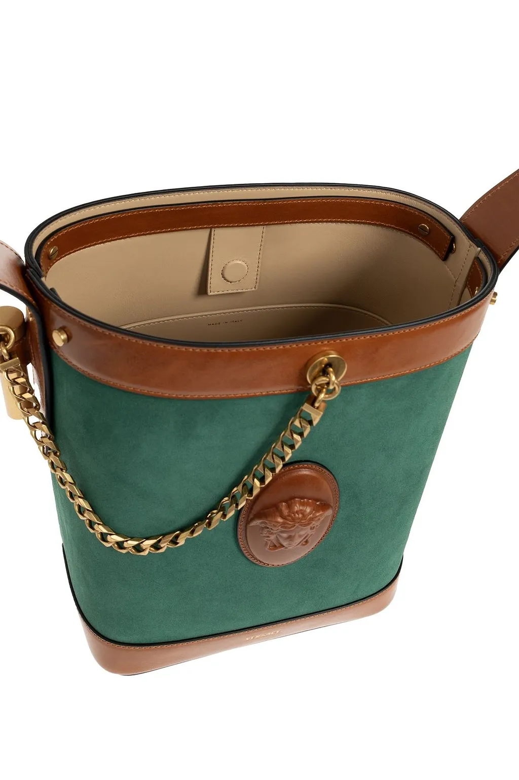 Versace Pivot Small Bucket Bag