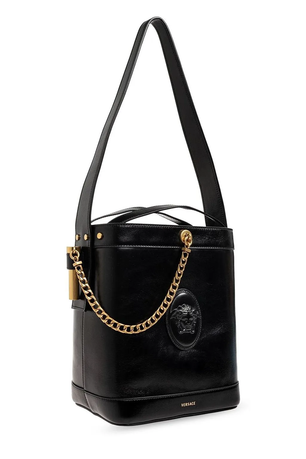 Versace Pivot Small Bucket Bag