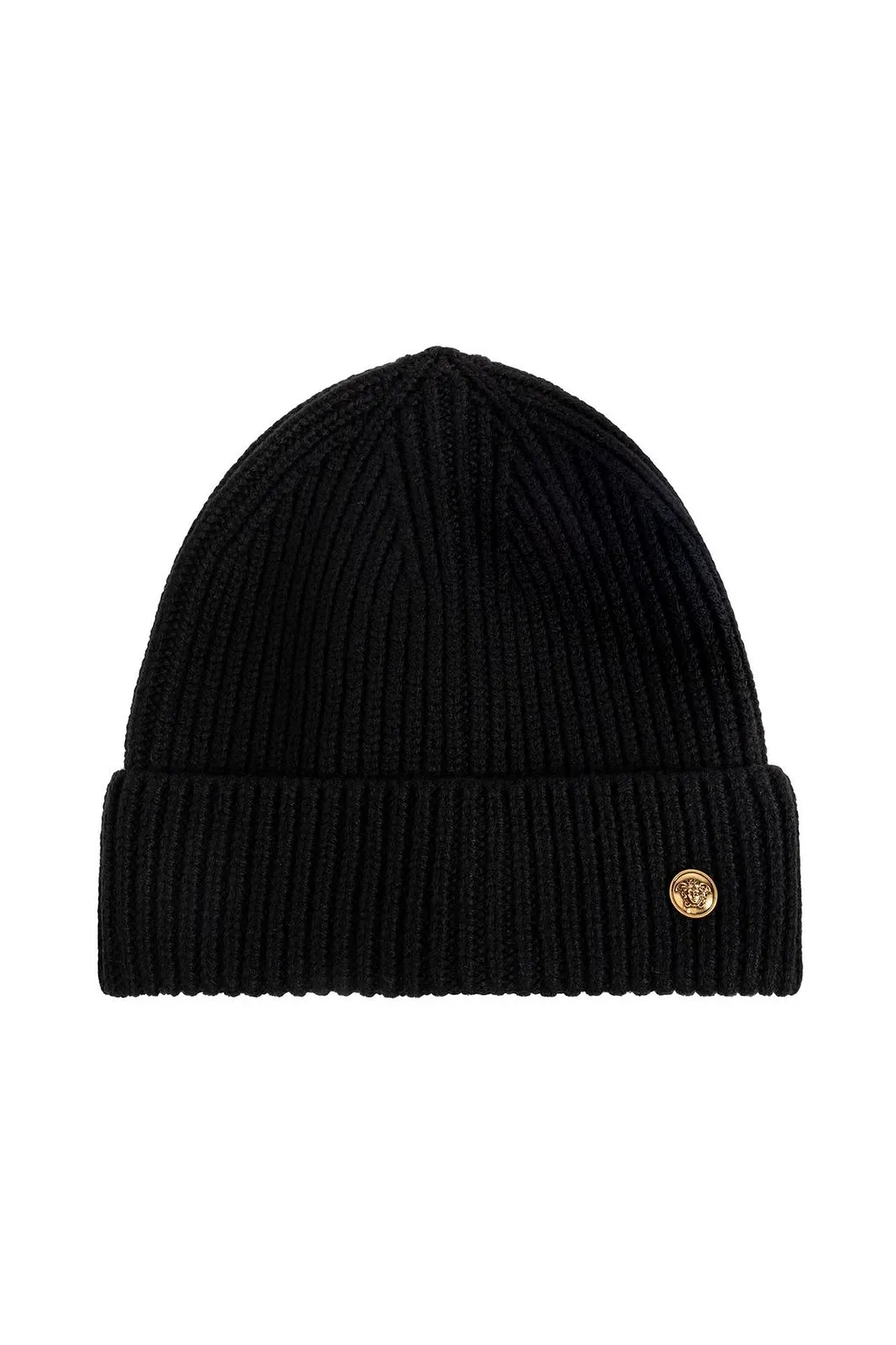 Versace Ribbed Logo Beanie Hat