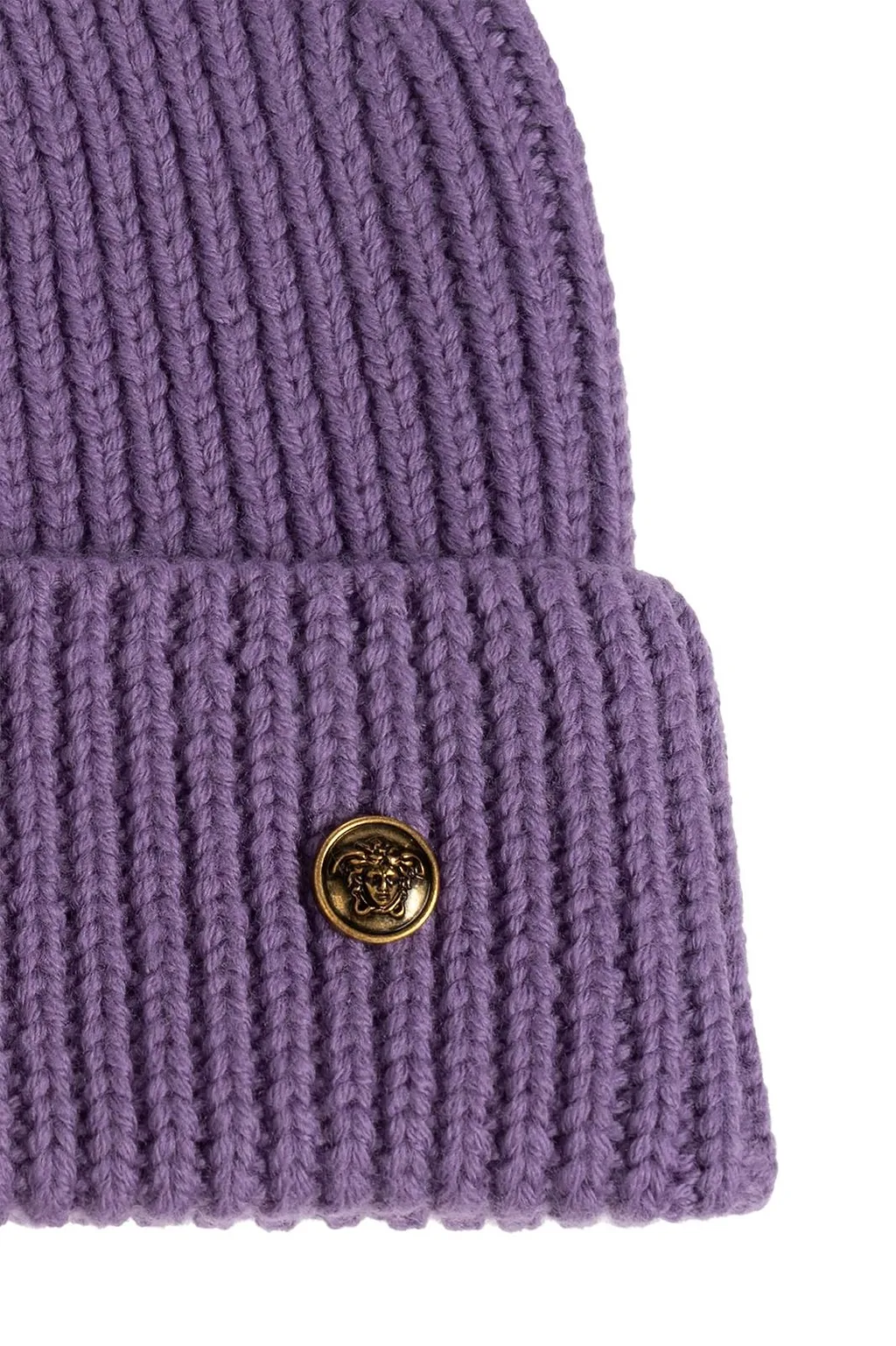 Versace Ribbed Logo Beanie Hat