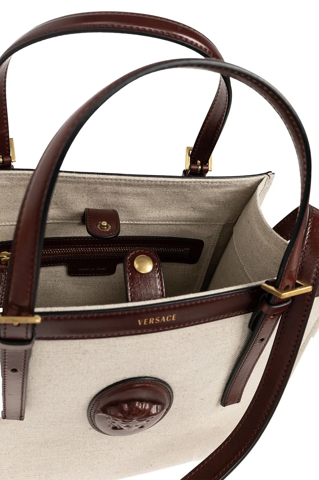 Versace Rivi Re Logo Tote Bag