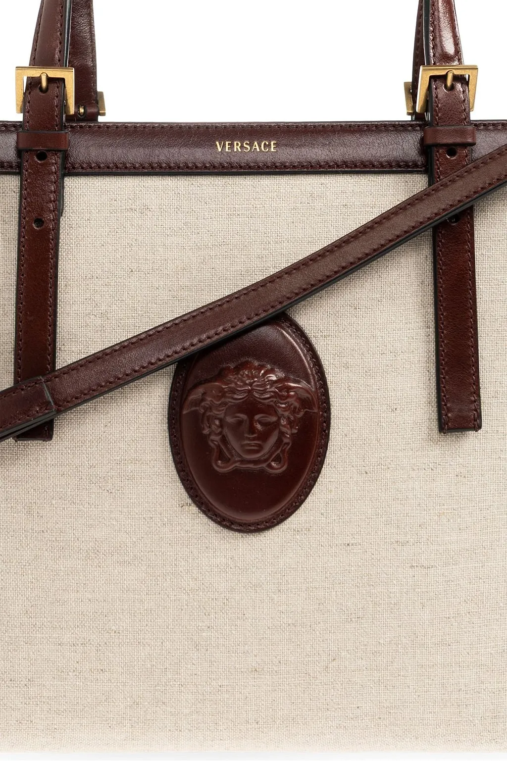 Versace Rivi Re Logo Tote Bag