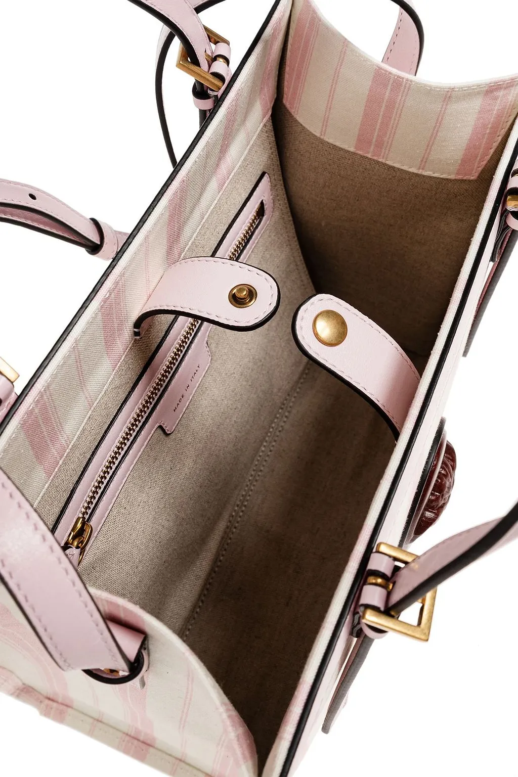 Versace Rivi Re Stripe Tote Bag