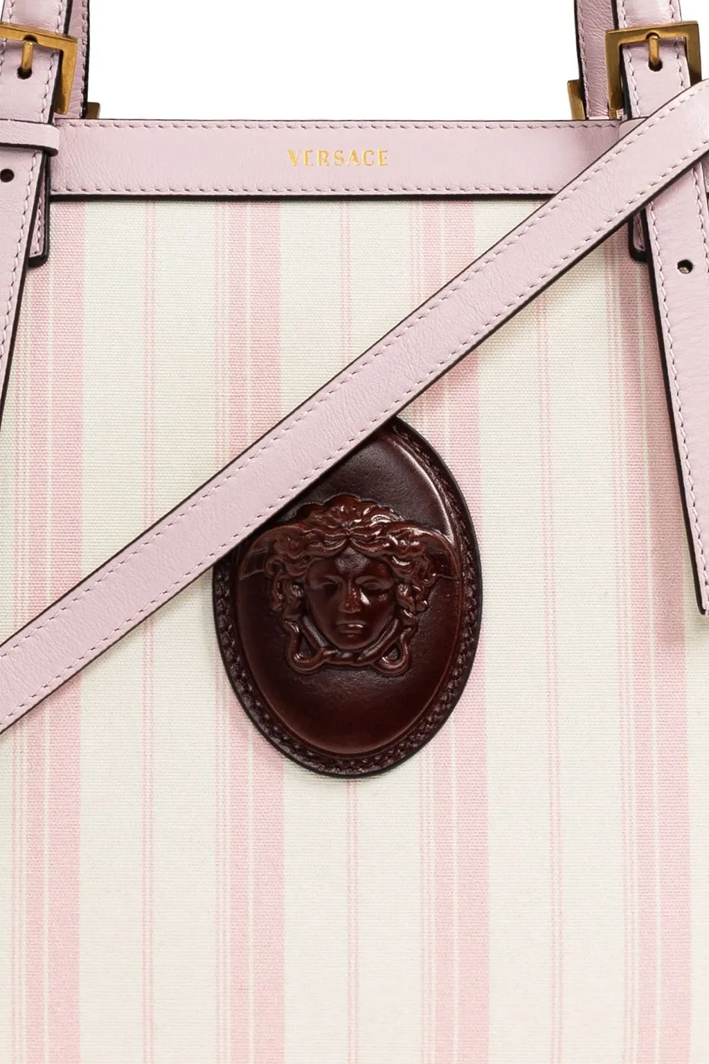 Versace Rivi Re Stripe Tote Bag