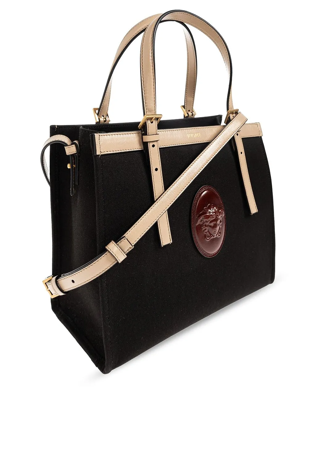 Versace Riviere Medusa Plaque Tote Bag