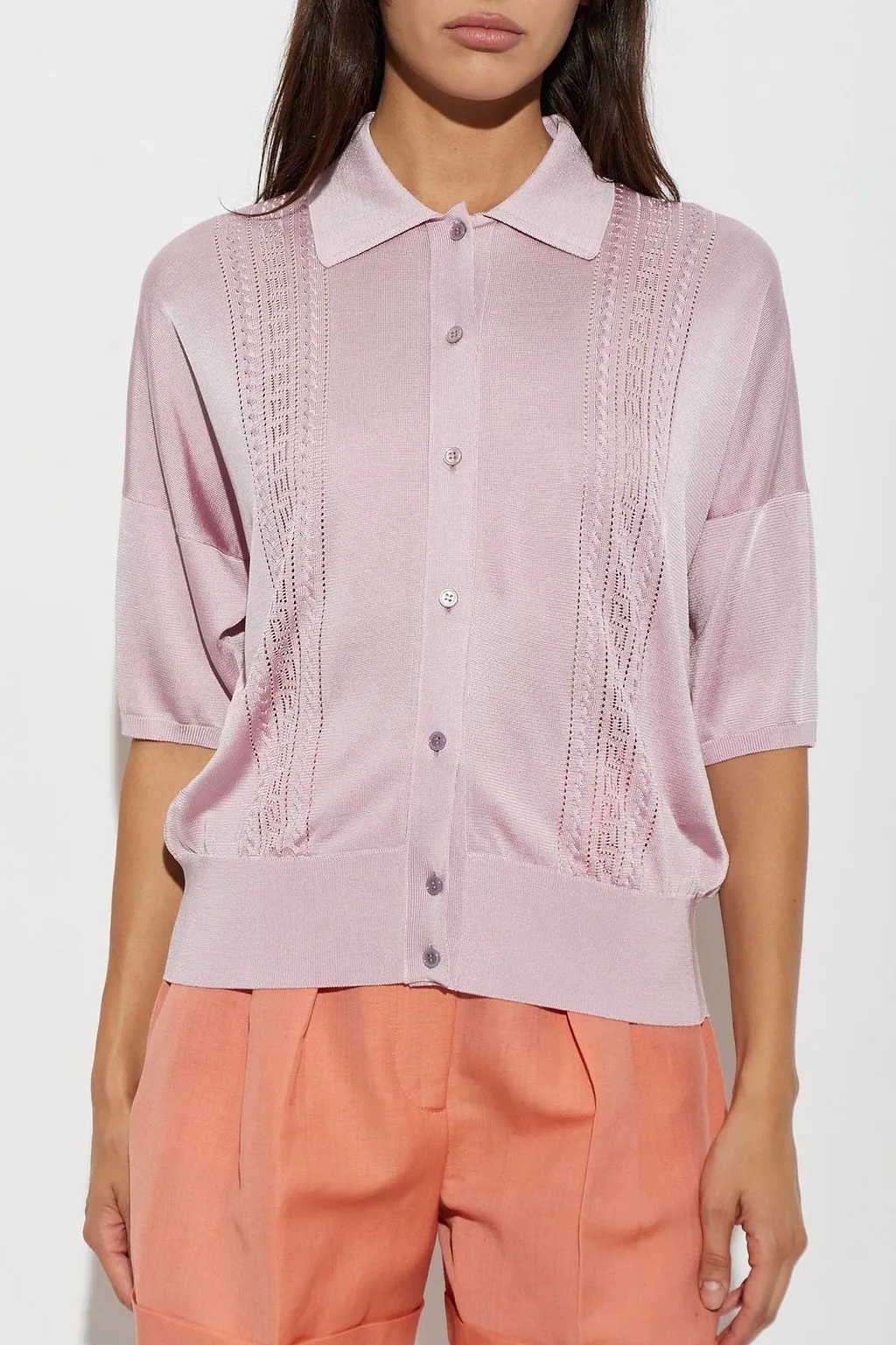 Versace Short Sleeve Knit Cardigan