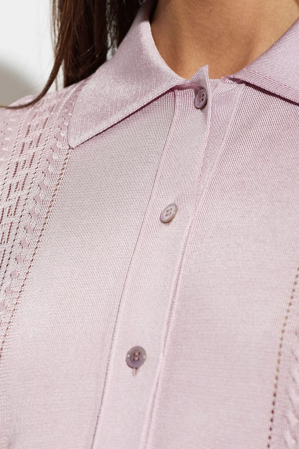 Versace Short Sleeve Knit Cardigan