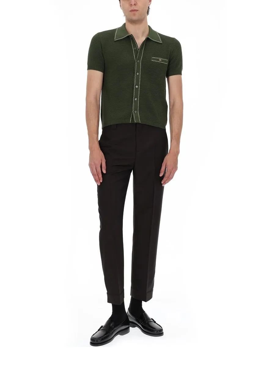 Versace Short-Sleeved Knitted Shirt