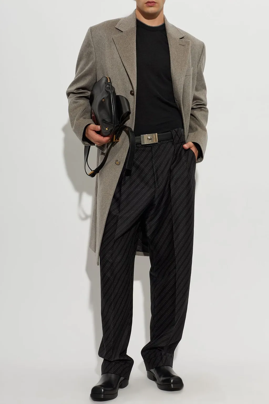 Versace Single-Breasted Long Coat