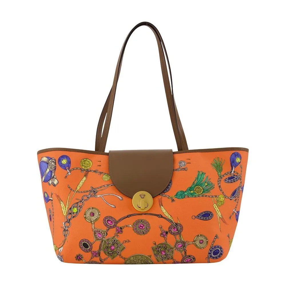 Versace St Broken Jewels Small Tote Bag
