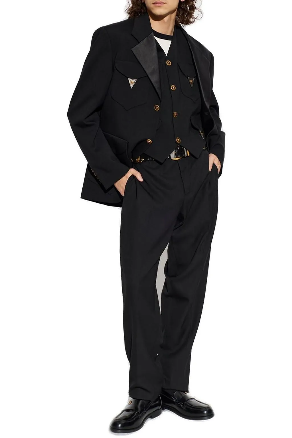 Versace Stretch Single-Breasted Blazer