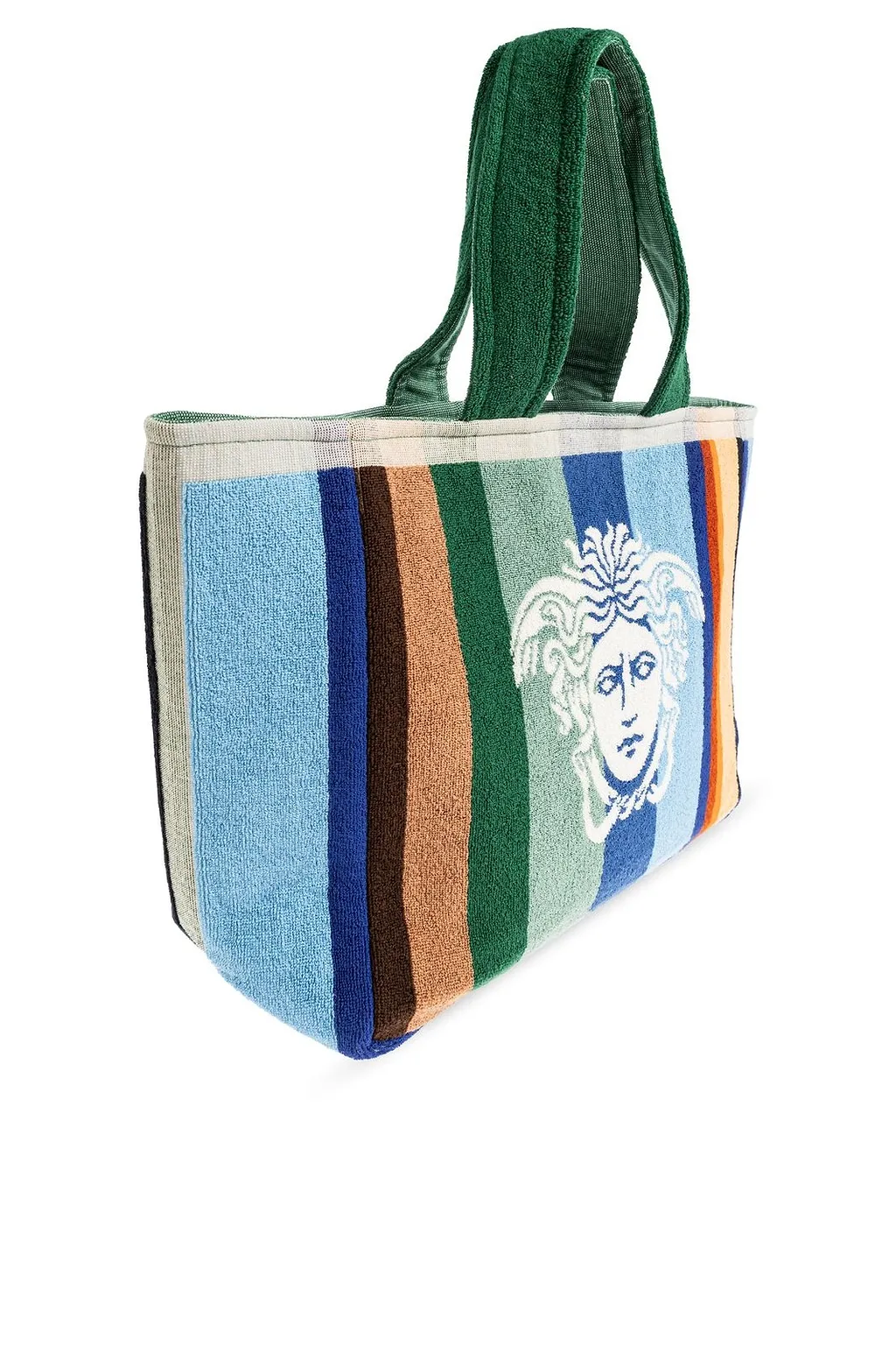 Versace Striped Medusa Tote Bag