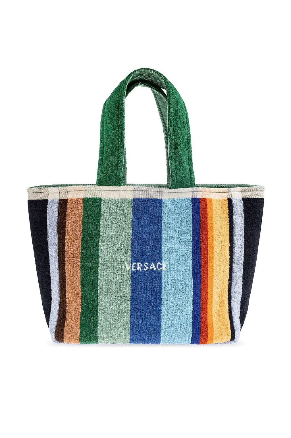 Versace Striped Medusa Tote Bag