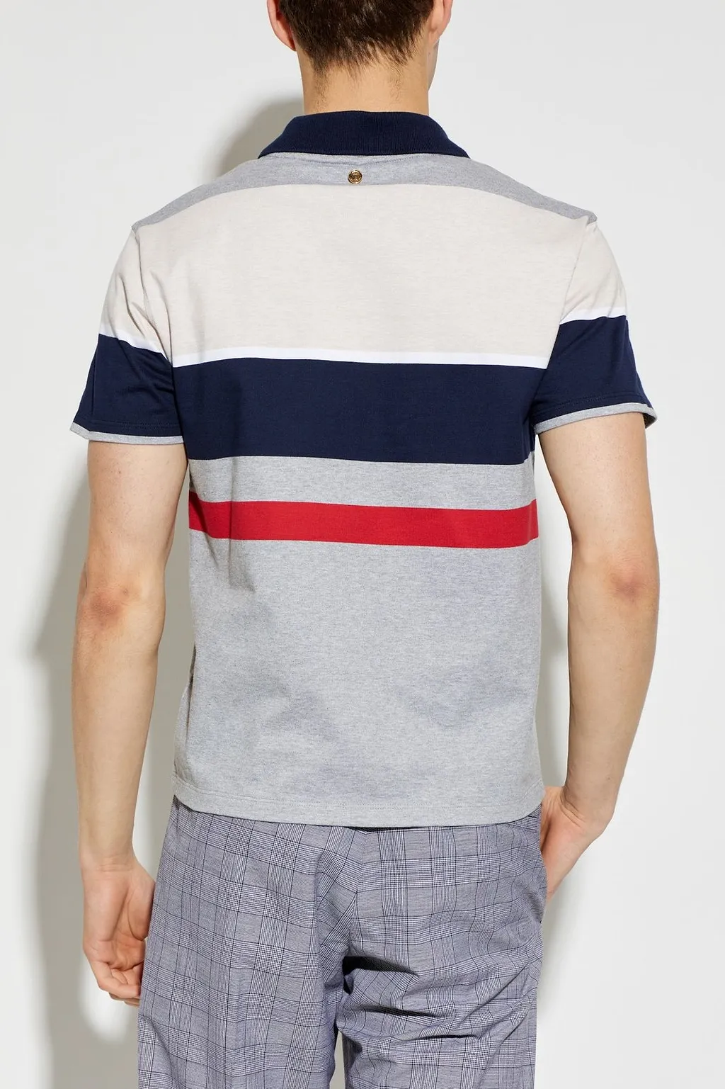 Versace Striped Short-Sleeved Polo Shirt