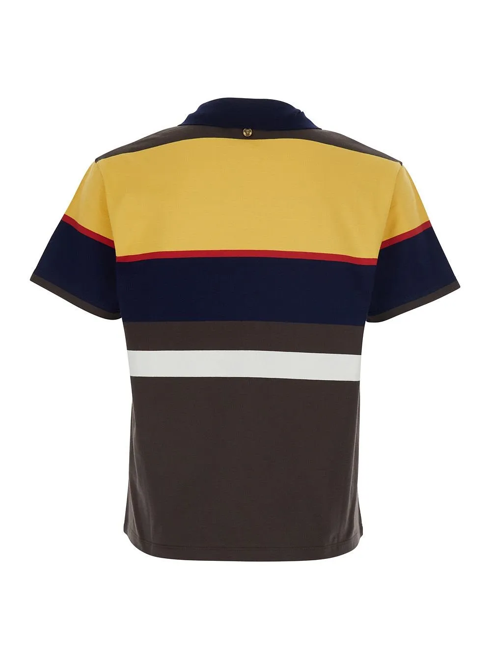 Versace Striped Short-Sleeved Polo Shirt