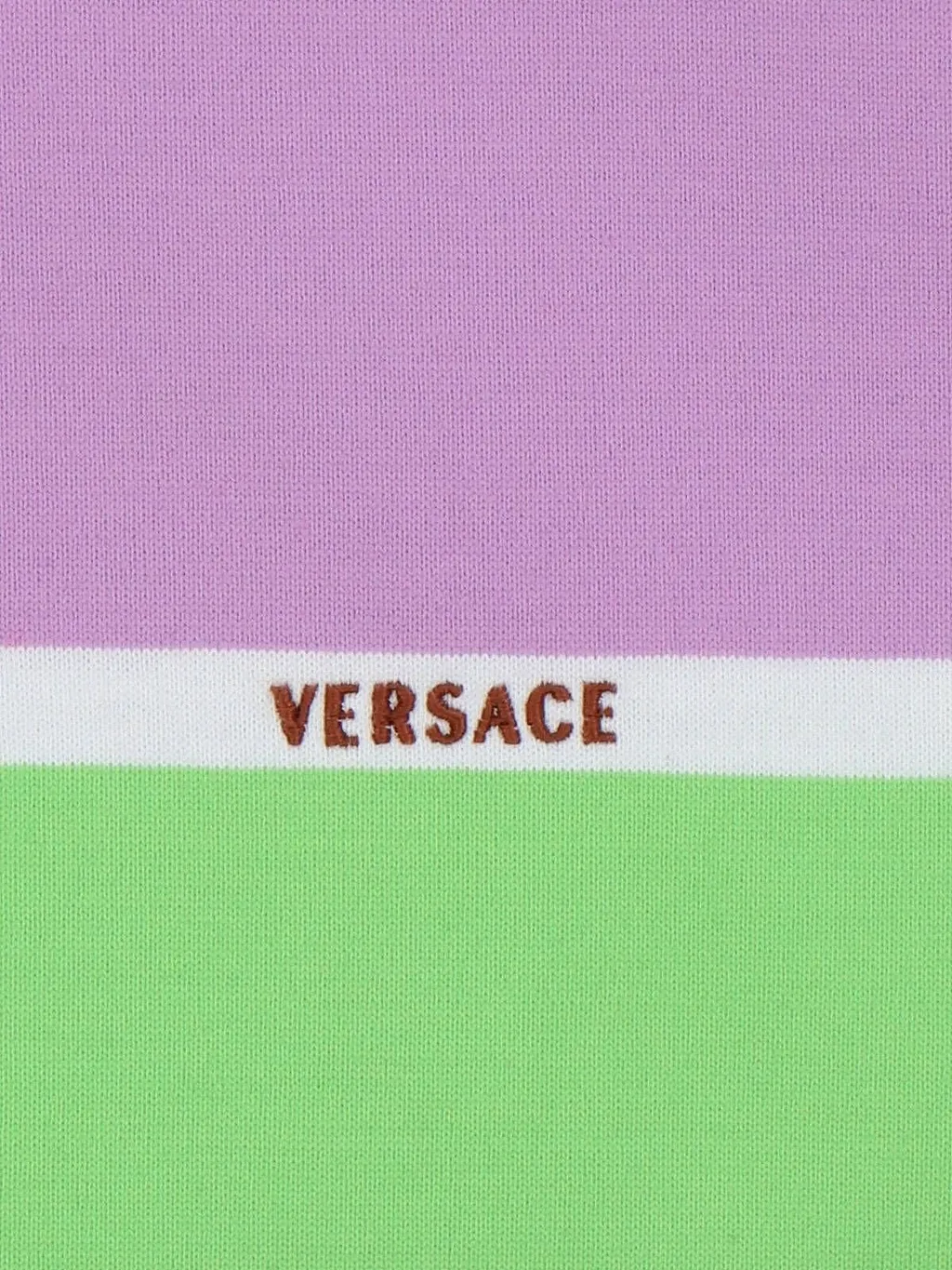 Versace Striped Knitted Polo Jumper