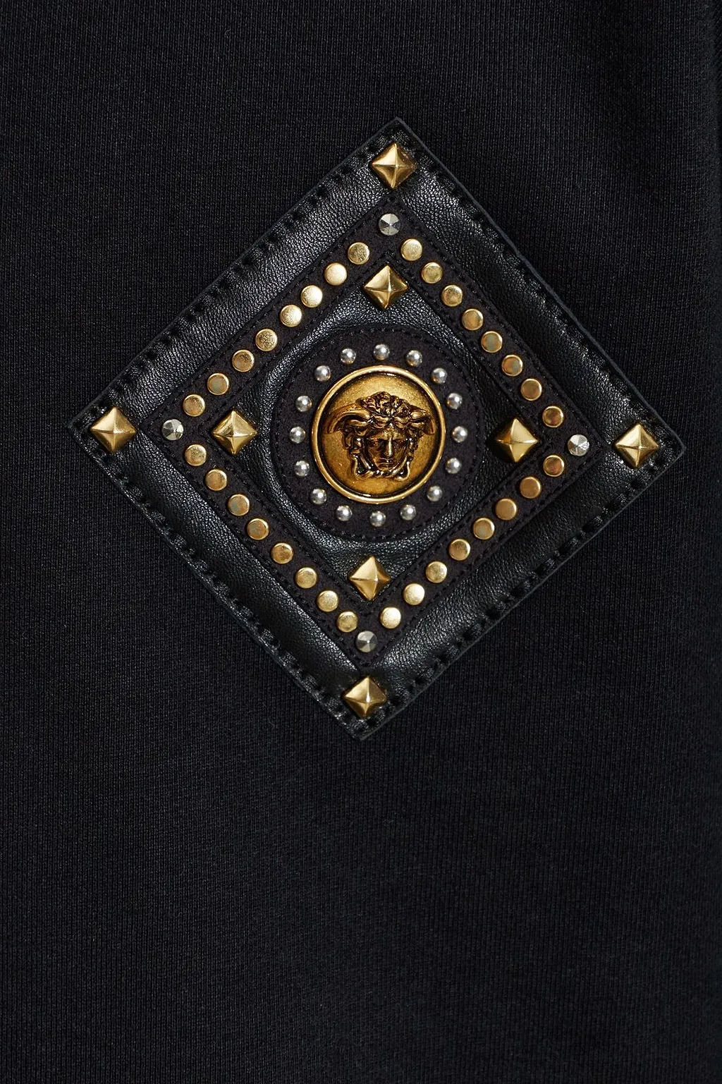 Versace Studded Medusa Patch Hoodie