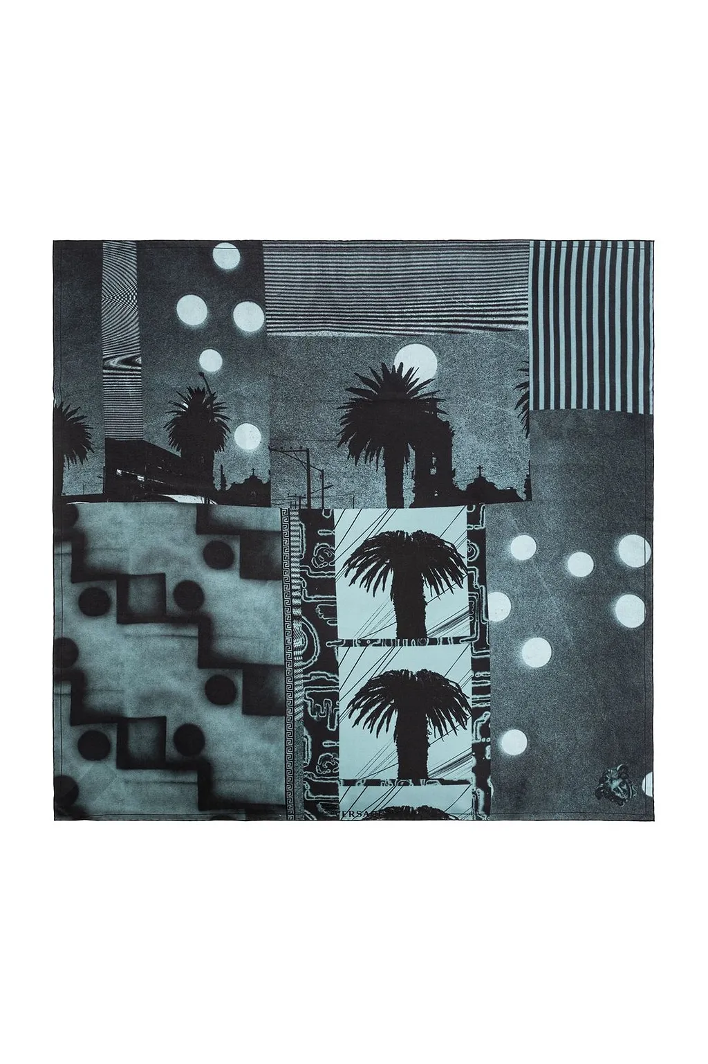 Versace Sunset Palms Printed Scarf