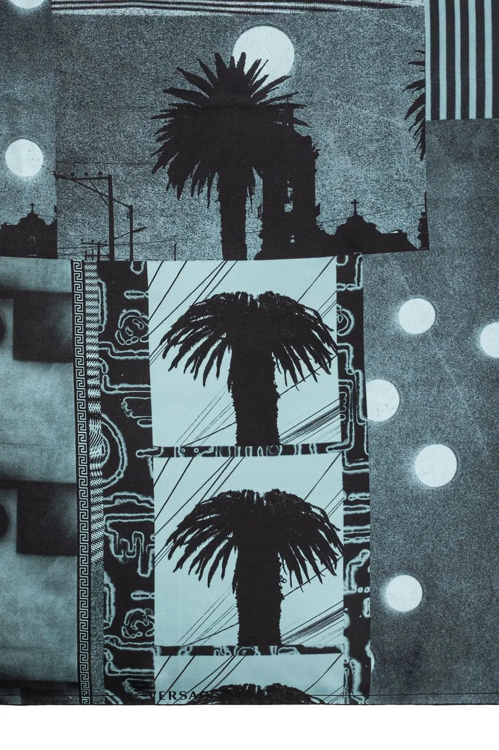 Versace Sunset Palms Printed Scarf