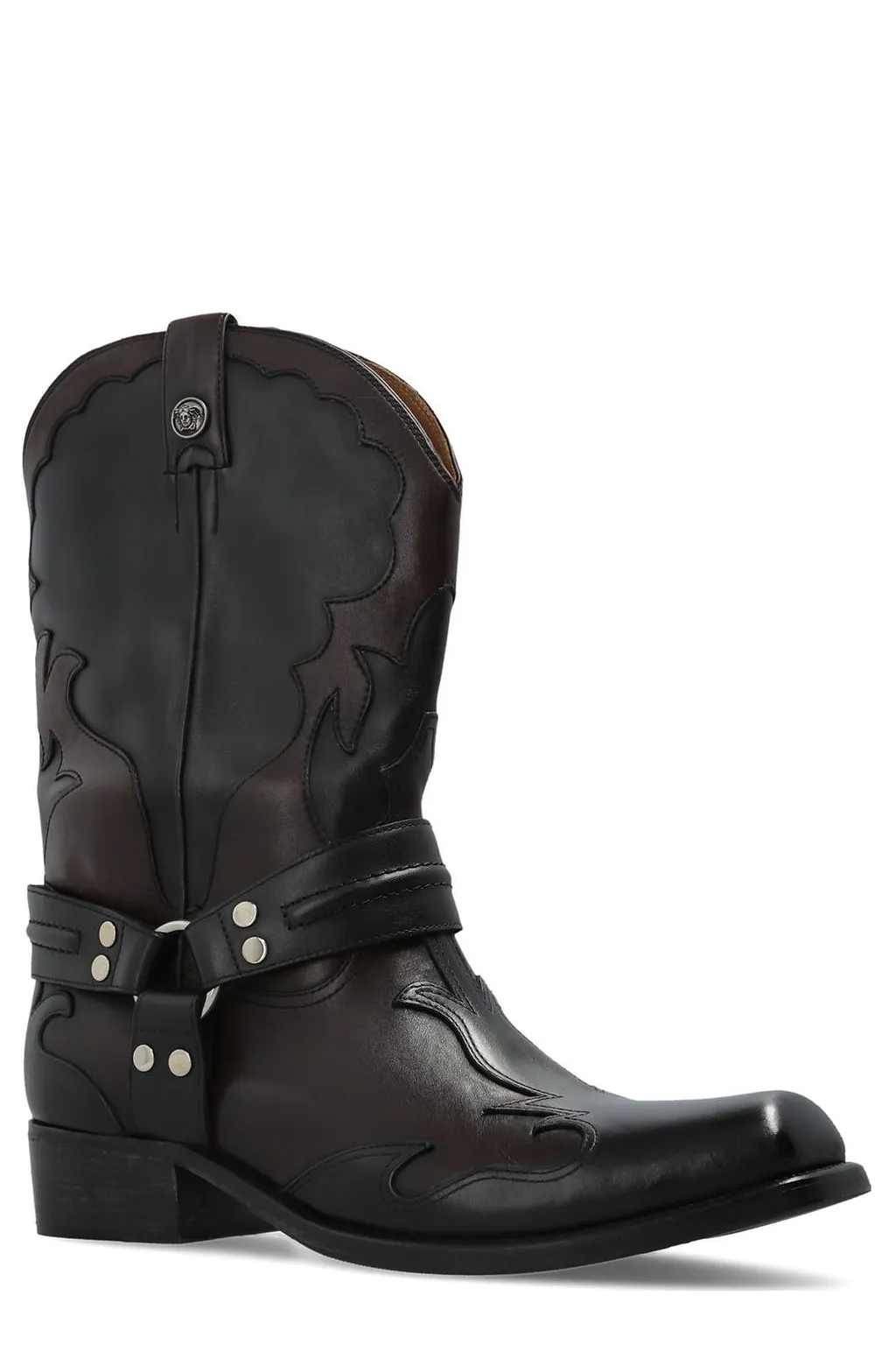 Versace Sylvester Harness Western Boots