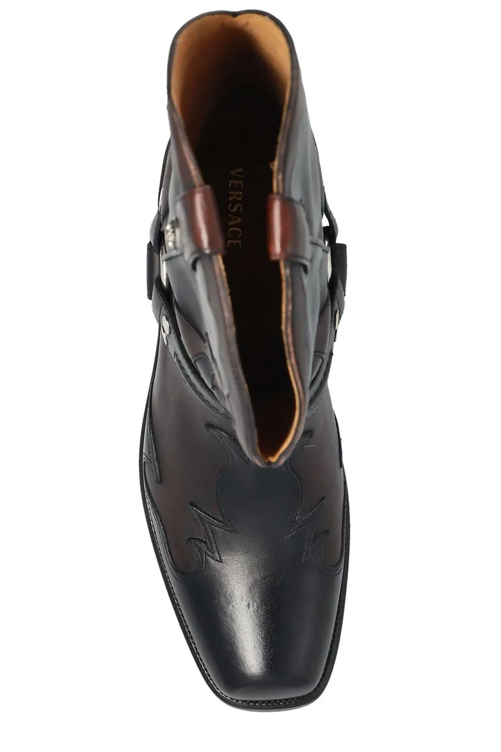Versace Sylvester Harness Western Boots