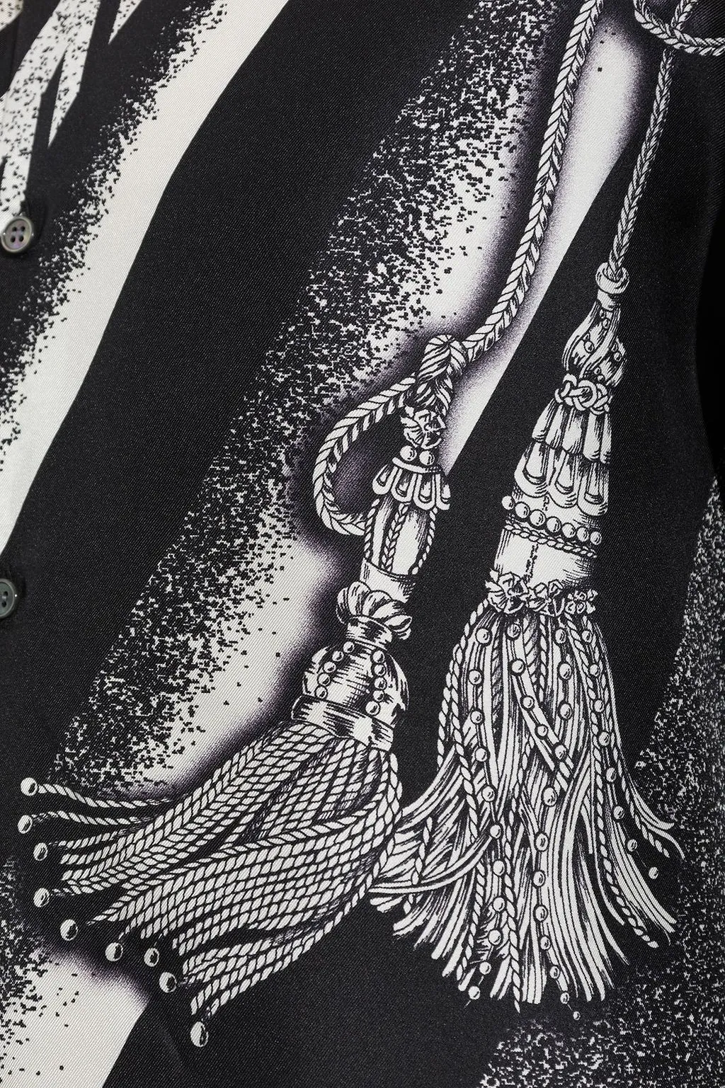 Versace Tassel Printed Long-Sleeved Shirt