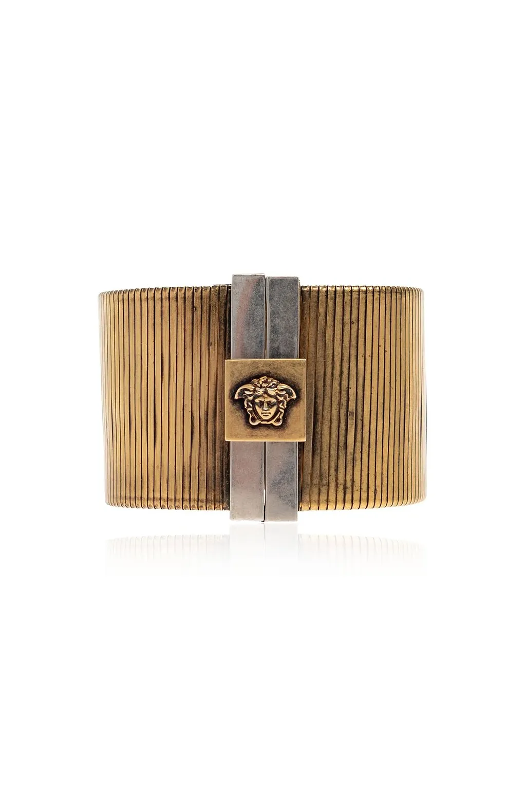 Versace Textured Medusa Cuff Bracelet