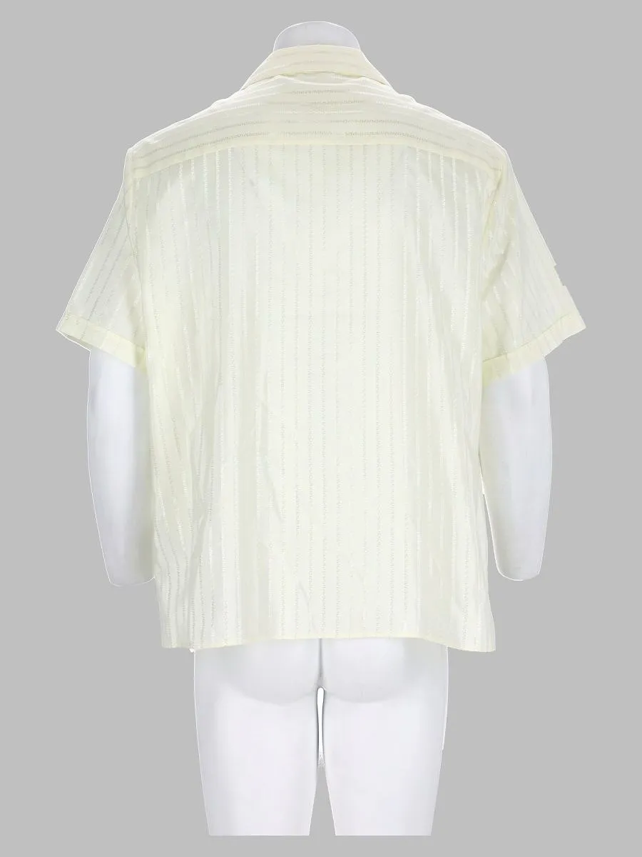 Versace Textured Short-Sleeve Shirt