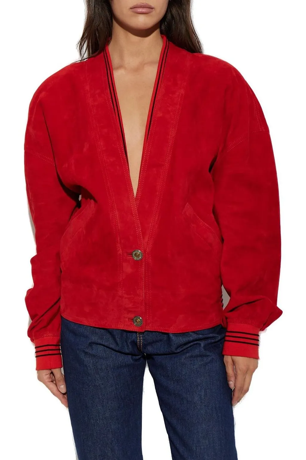 Versace V-Neck Buttoned Jacket