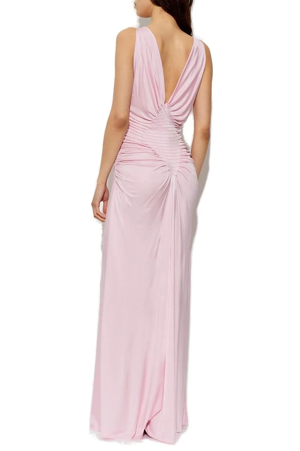 Versace V-Neck Draped Dress