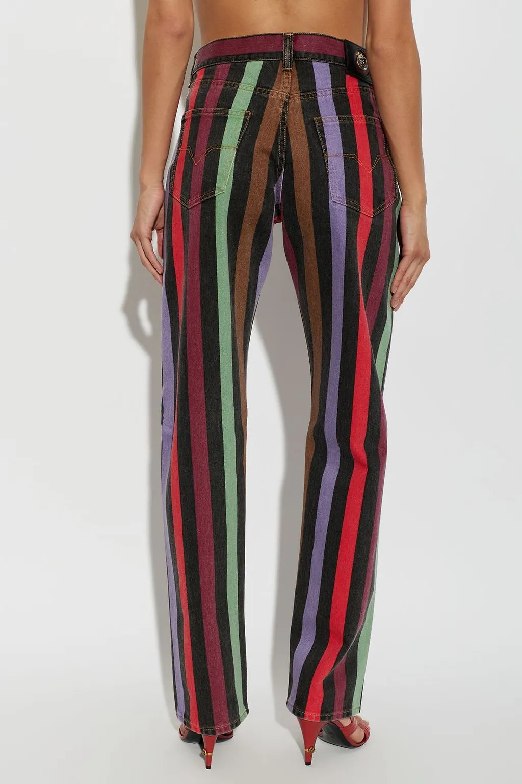 Versace Vertical Striped Jeans