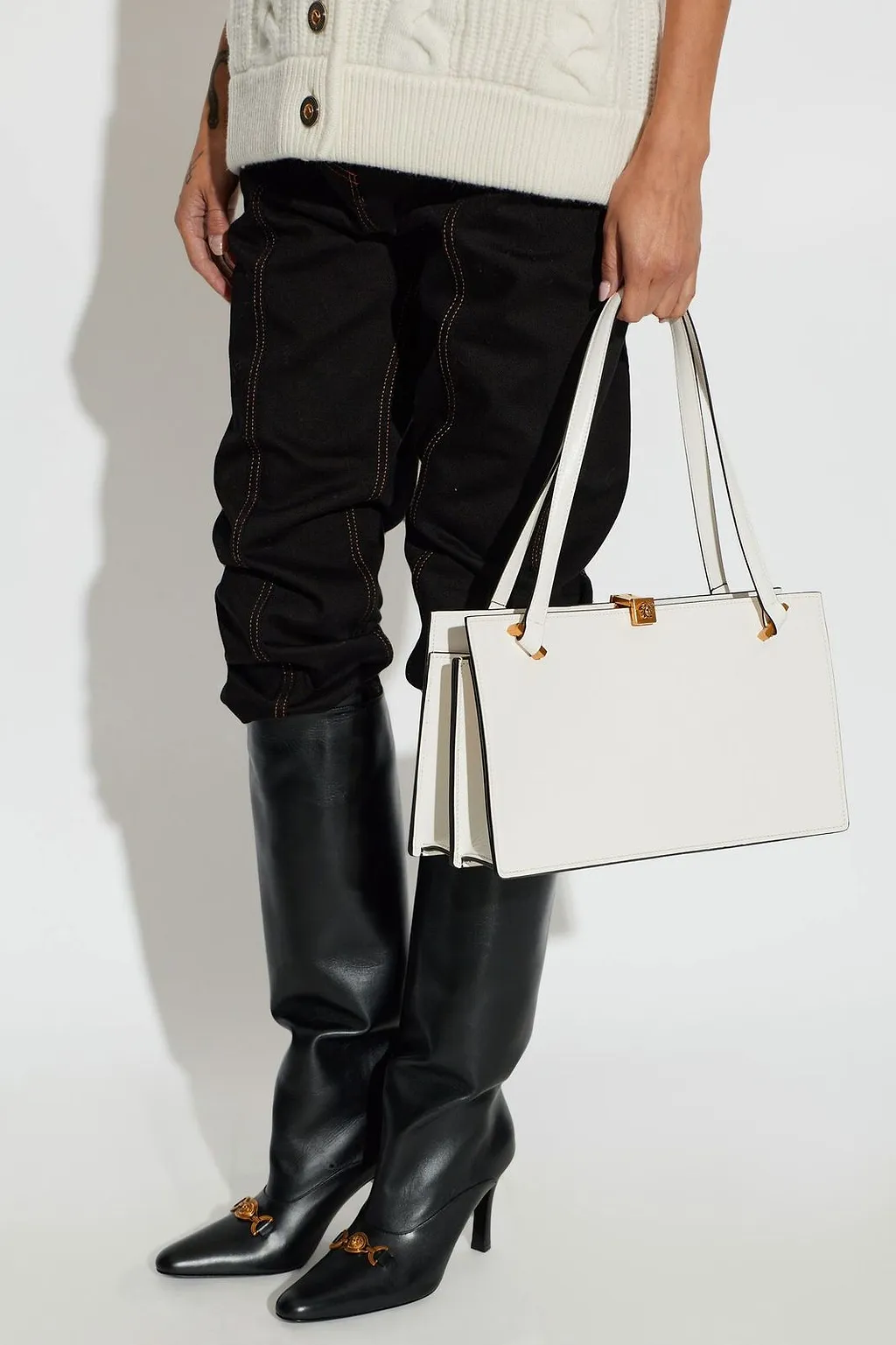 Versace Vitello Medium Tote Bag