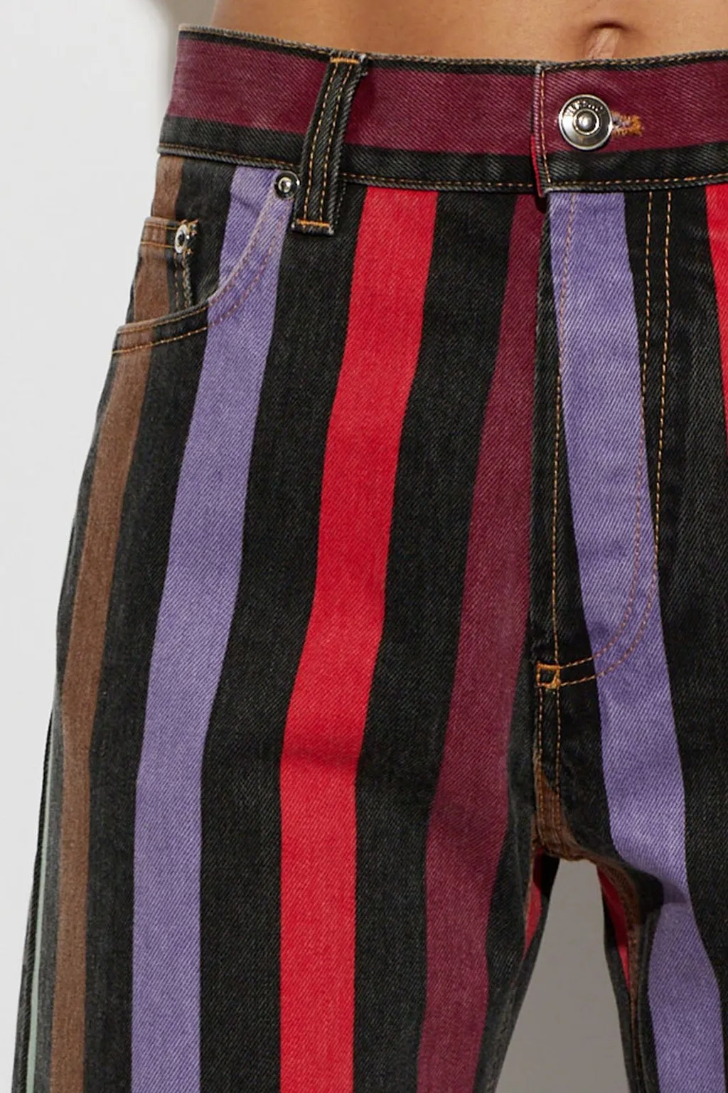 Versace Vertical Striped Jeans