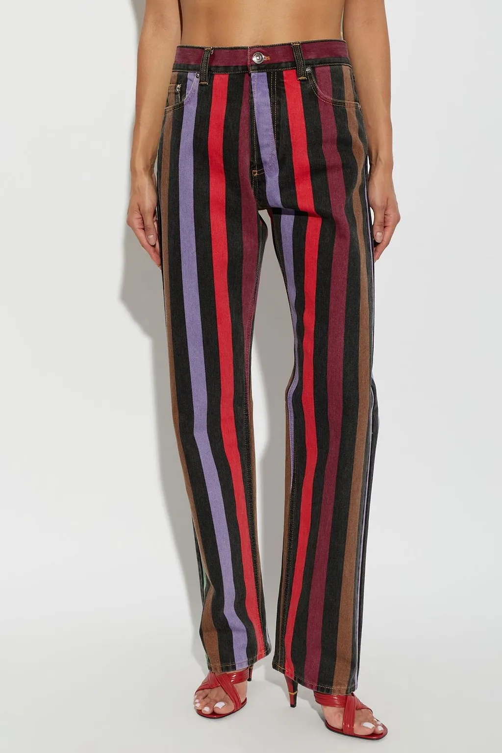 Versace Vertical Striped Jeans