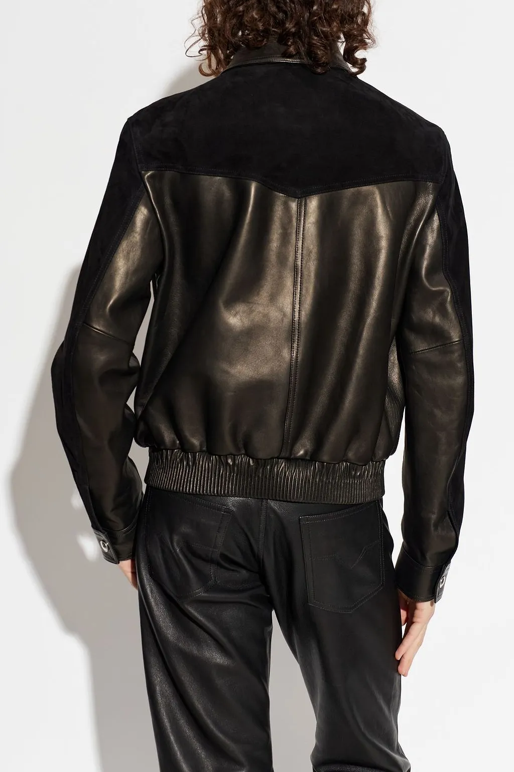 Versace Zip-Up Leather Jacket