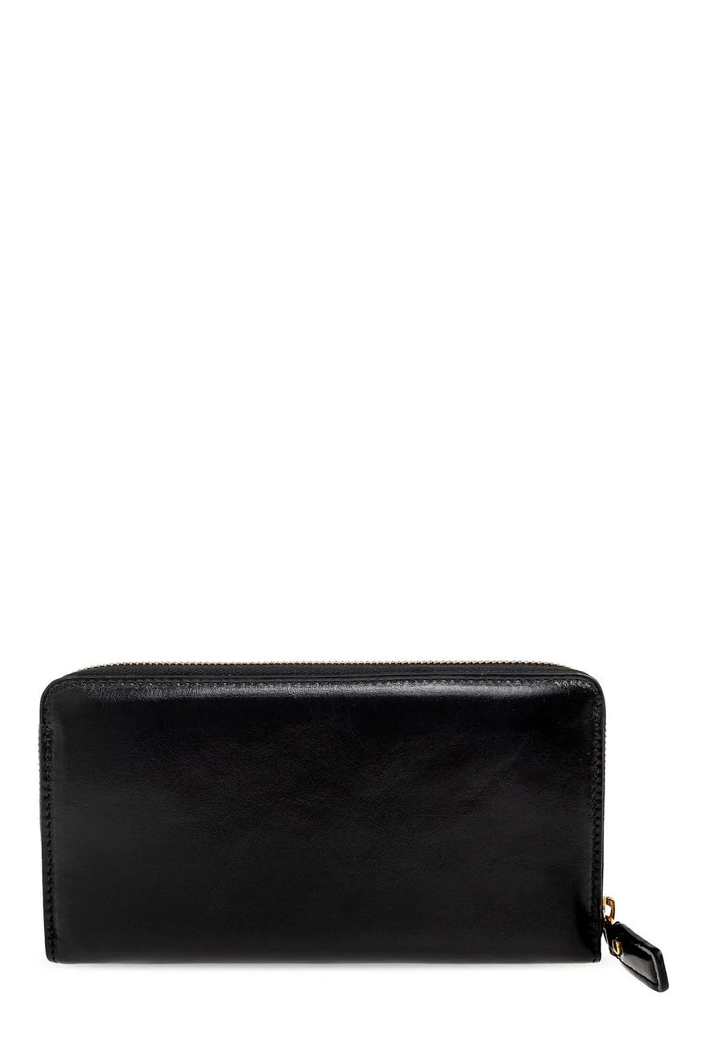 Versace Logo Plaque Zip-Around Wallet