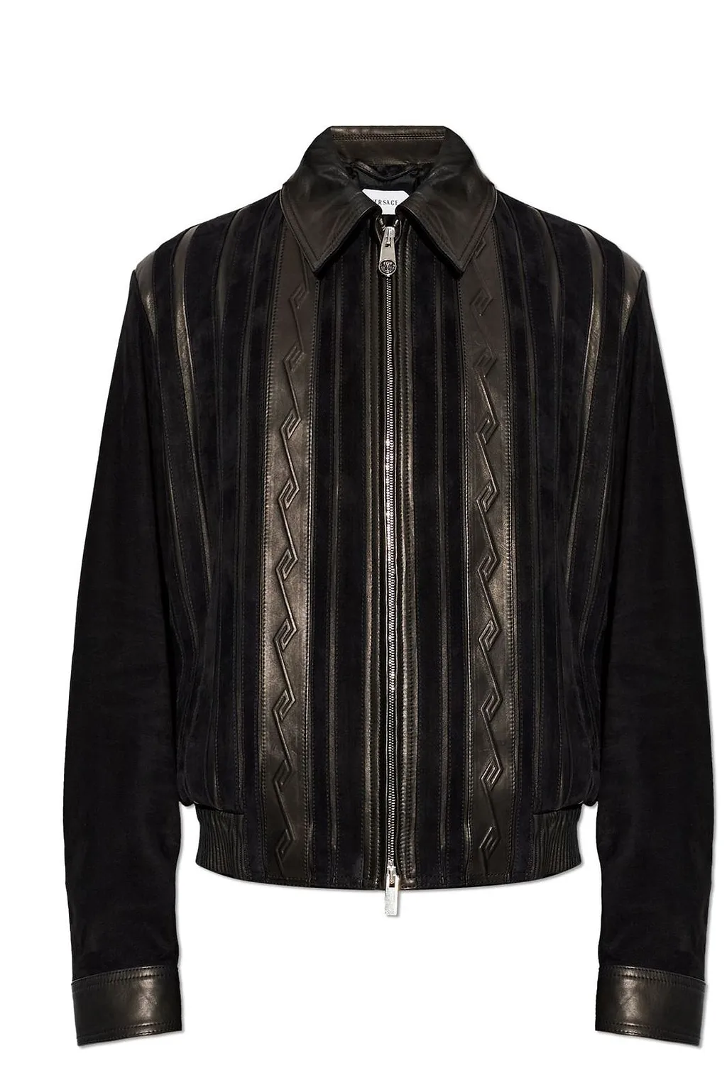 Versace Zip-Up Leather Jacket