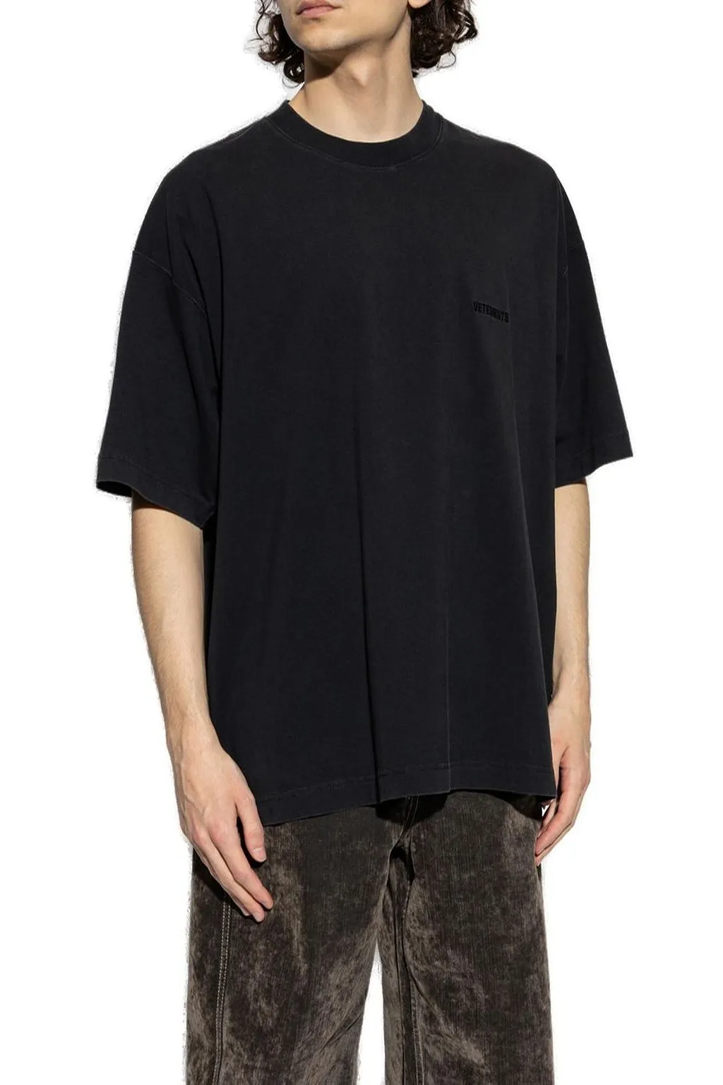 Vetements Logo Embroidered Crewneck T-Shirt