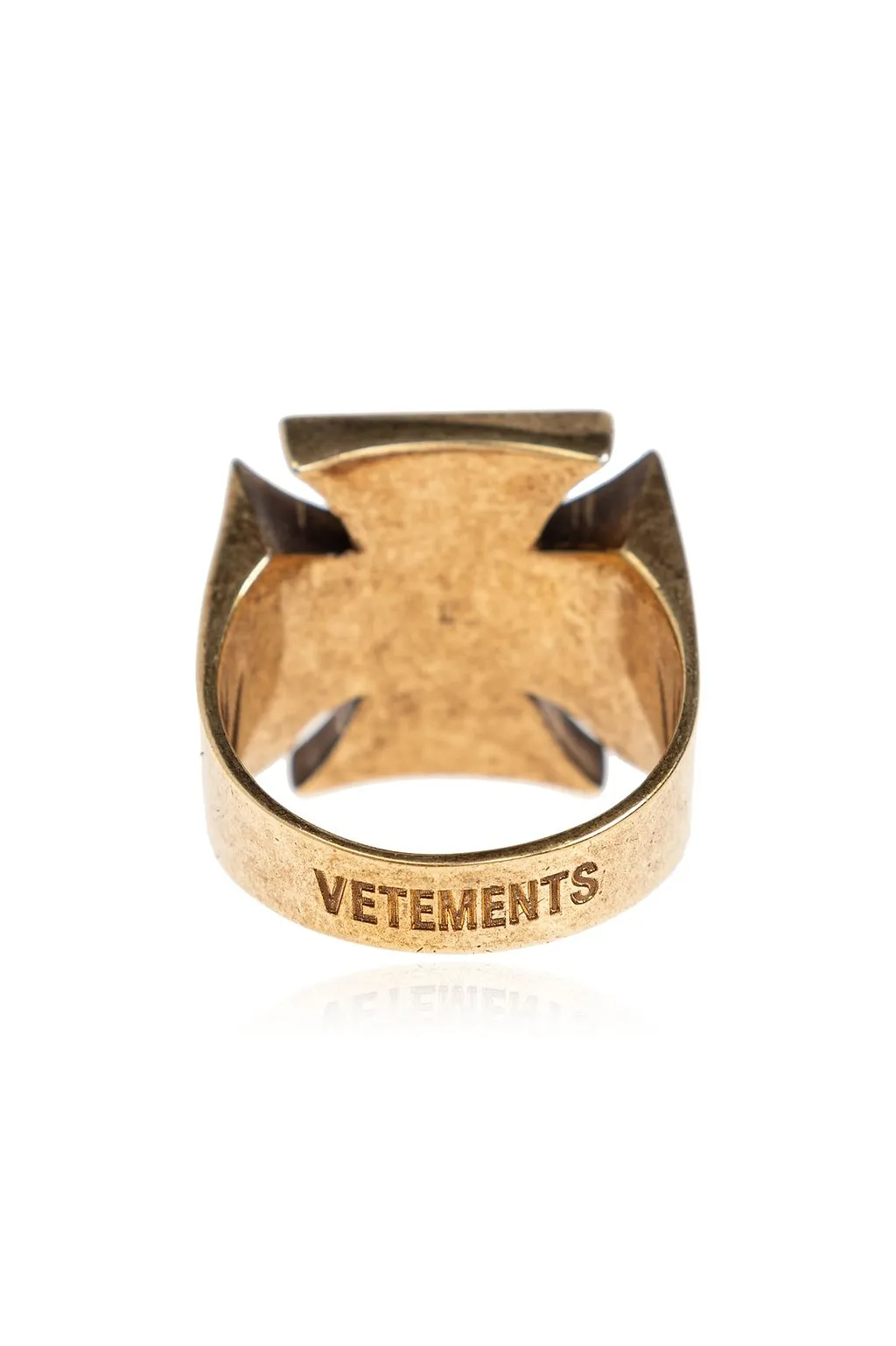 Vetements Logo Engraved Signet Ring