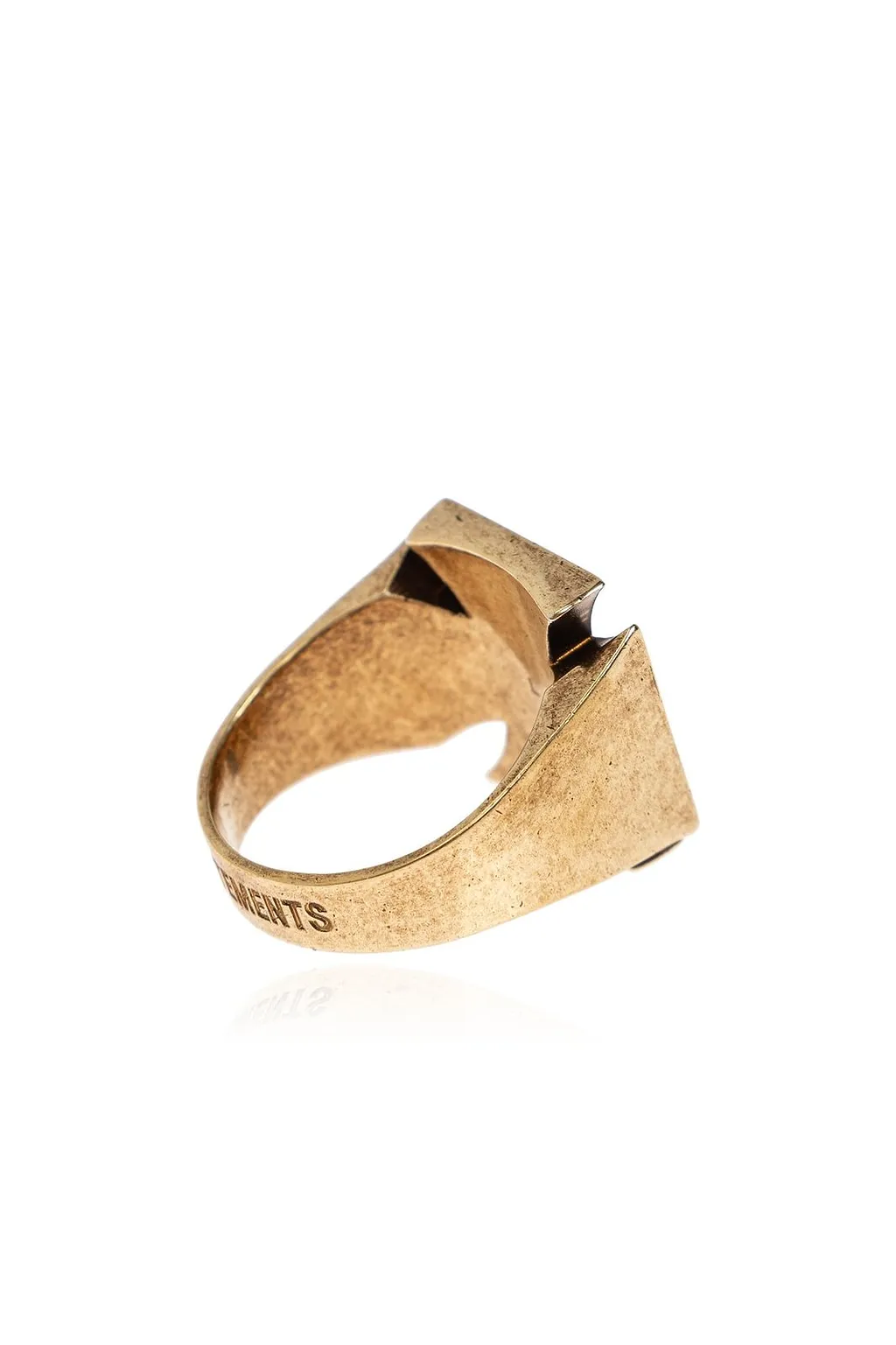 Vetements Logo Engraved Signet Ring