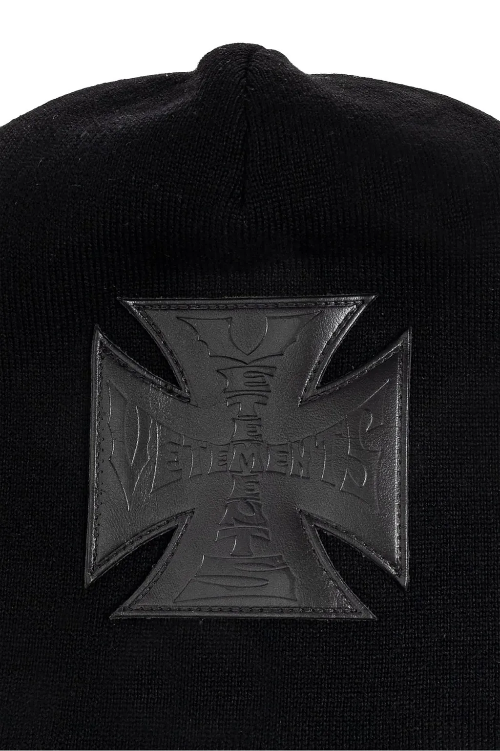 Vetements Logo Patch Knitted Beanie