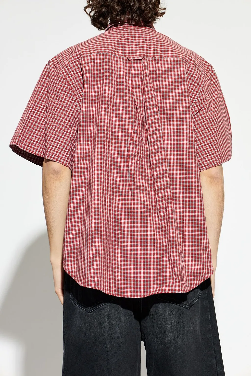 Vetements Logo Patch Checked Short-Sleeve Shirt