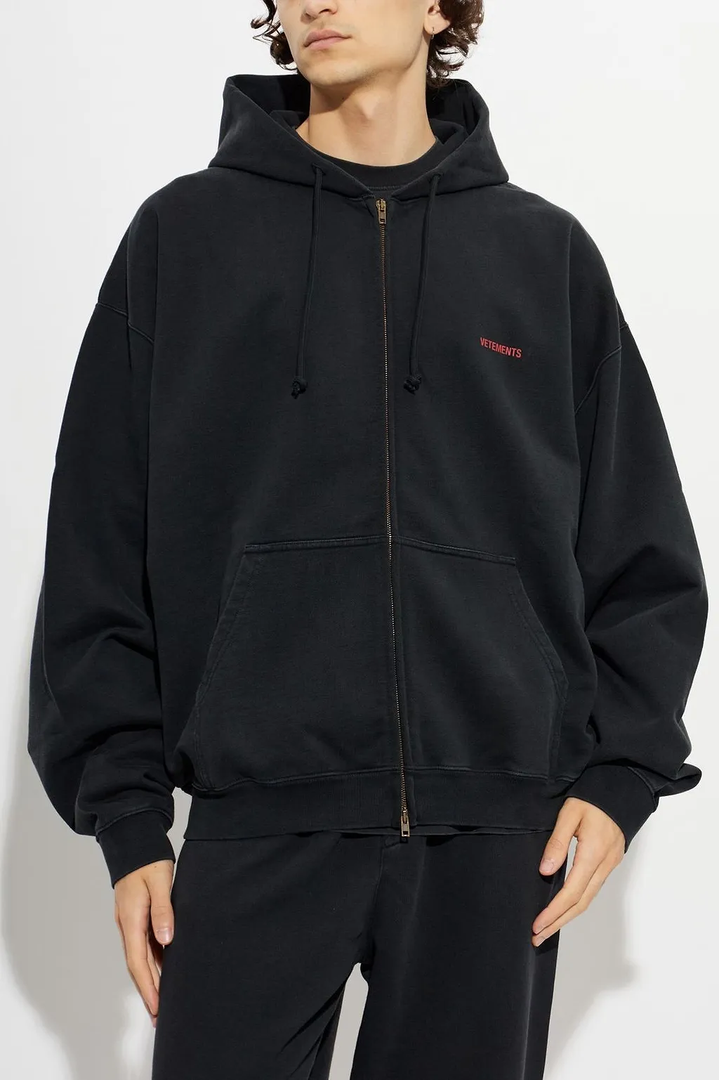Vetements Oversized Zip-Up Hoodie