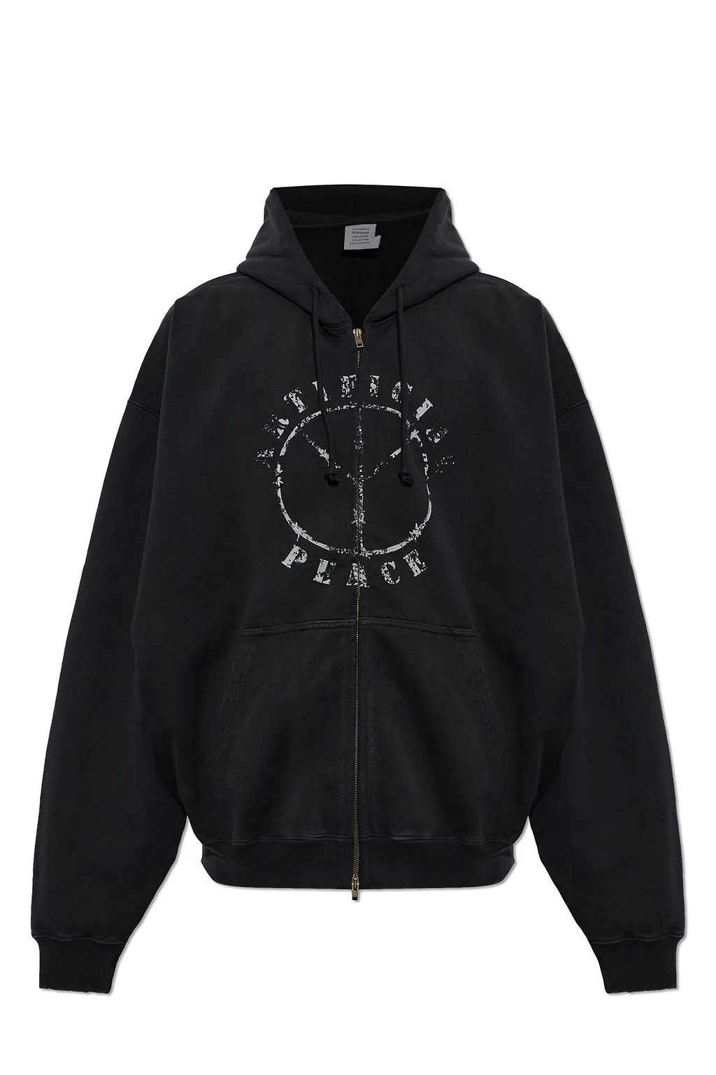 Vetements Printed Zip-Up Hoodie