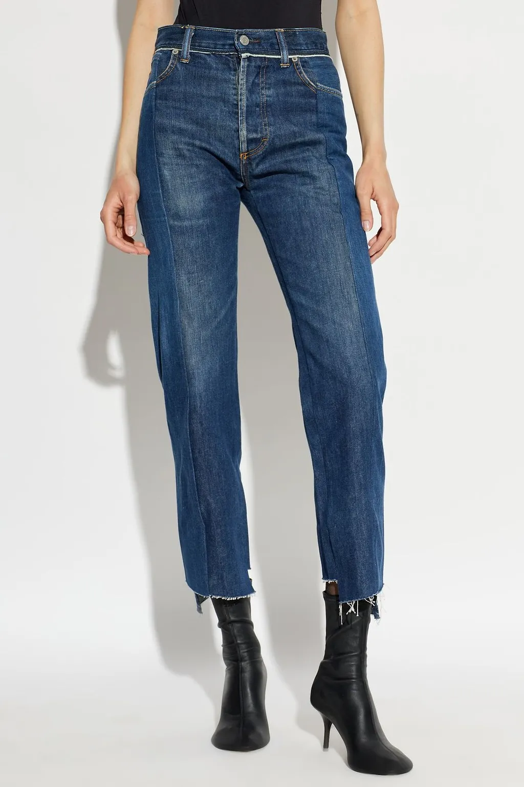 Vetements Raw Hem Straight-Leg Jeans